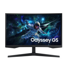 Samsung Odyssey G5 G55C Curved Monitor, 32" QHD VA Display, 165Hz Refresh Rate, 1ms (MPRT) Response Time, 1000R Curvature, AMD FreeSync Technology, Black | LS32CG552EMXUE